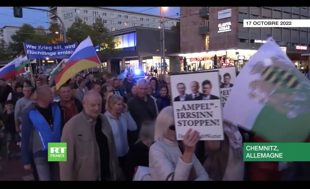 Allemagne : manifestation contre la crise énergétique à Chemnitz