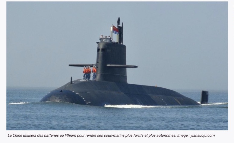 Les sous-marins chinois carbureront au lithium-ion