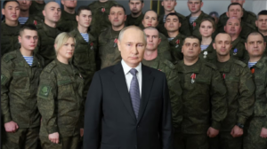 Poutine devant l'armée Rostov